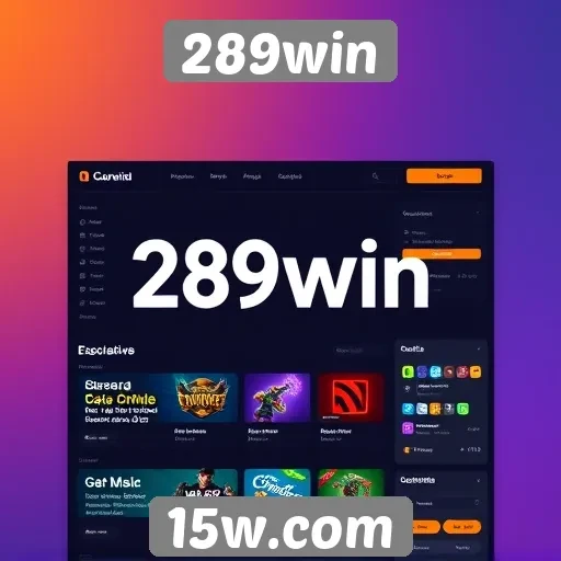 Interface do site 289win é amigável e intuitiva